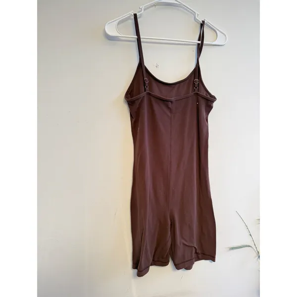 TnAction Aritzia Womens Brown Adjustable‎ Strap Athletic Bodysuit Romper Size M - Image 2