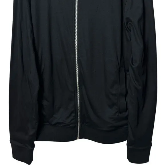 Banana Republic Black Zipup Jacket Capsule Preppy Athleisure Old Money M - Image 4
