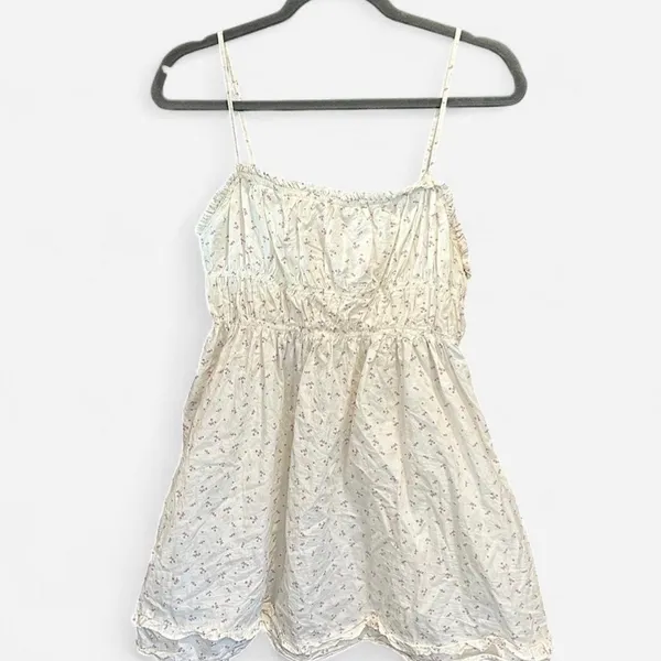Free People Gabby Mini Dress In White Floral Print Small - Image 5