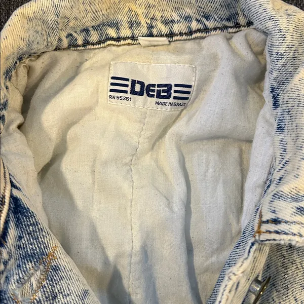 Vintage 80’s acid wash denim jacket - Image 2