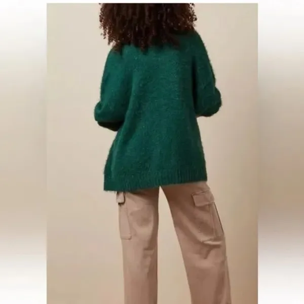 American Eagle 🦅 OH Whoa So Cozy Fuzzy Cardigan Green - Image 9