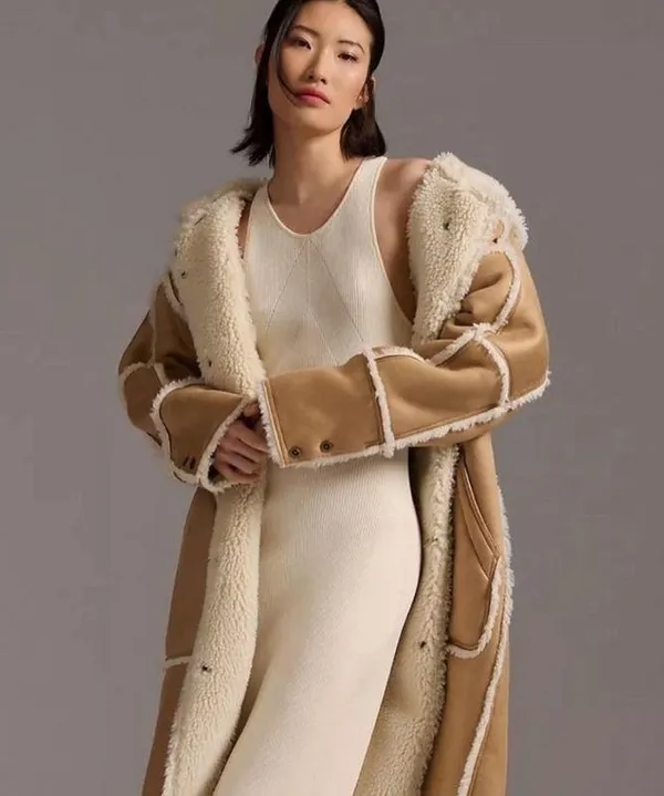 Pilcro Sherpa reversible coat Anthropologie - Image 3