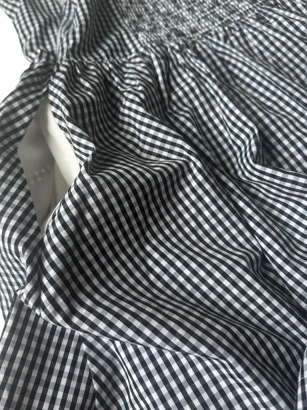 Altar’d State black and white gingham mini dress with delicate bow details - Image 11