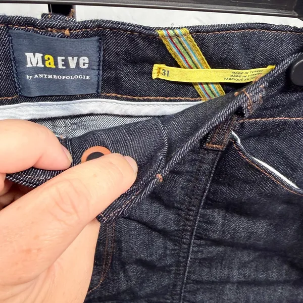 Maeve x Anthropologie $148 NWOT Delaney Clean-Seamed High-Rise Wide-Leg Jeans 31 - Image 5