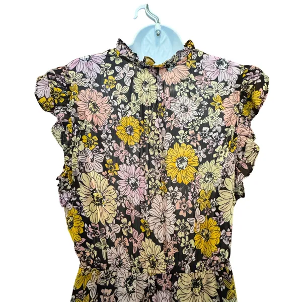 NWT BB Dakota Steve Madden Floral Maxi Dress L Chiffon Ruffle Tiered Blossom - Image 6