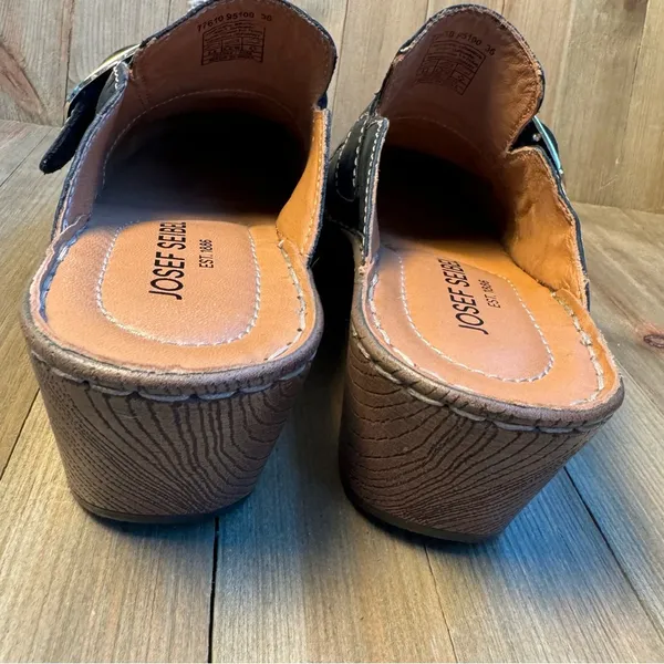 Josef Seibel Lily Black‎ Clogs size 36 (5.5 US) - Image 4