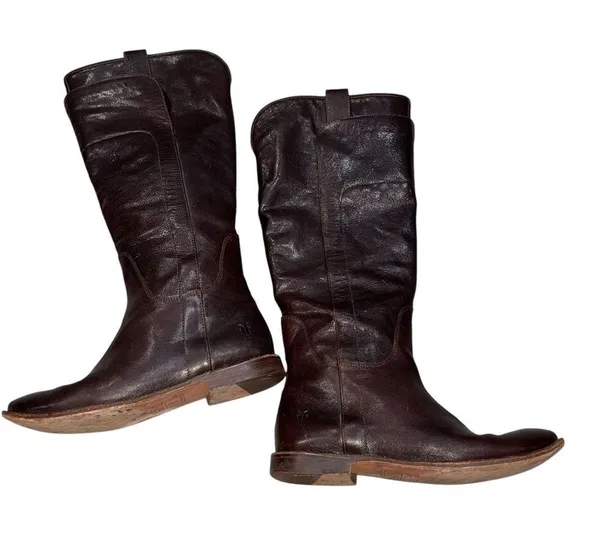Frye Brown Leather Women’s Paige Tall Boots size 8.5 - Image 6