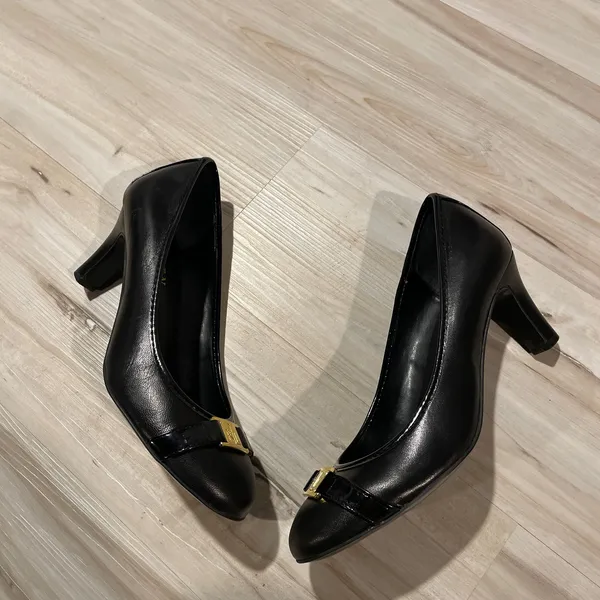 LAUREN Ralph Lauren class logo black pump heels size 6 B - Image 5