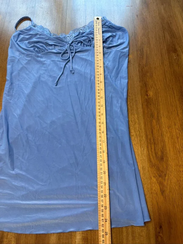 Delicates Medium Slip Dress Nightgown Blue Women's Size Small - Image 6