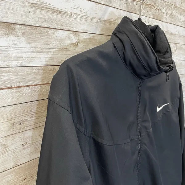 Nike Womens M Jacket‎ Reversible Black Fit Dry Hidden Hood Running Cycling Logo - Image 10