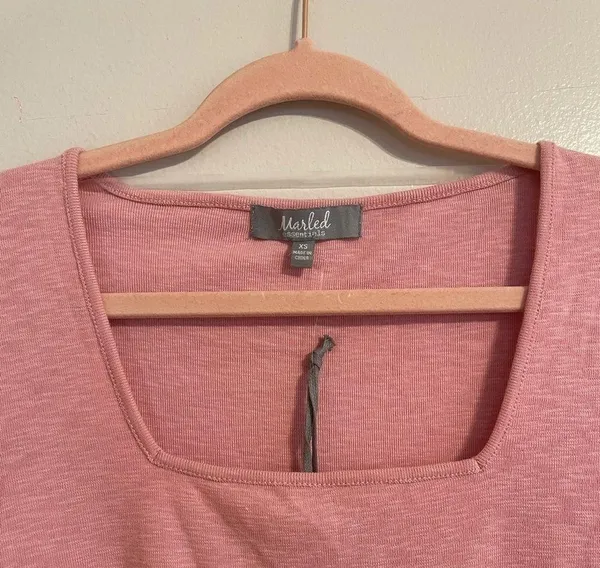 𝅺marled Essentials Prink Short Sleeve Top Size XS - Image 5