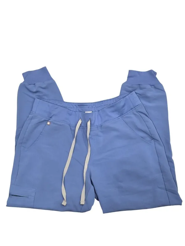 Figs Technical Collection Jogger Scrub Pants Blue M/P Drawstring Pockets Petite - Image 5