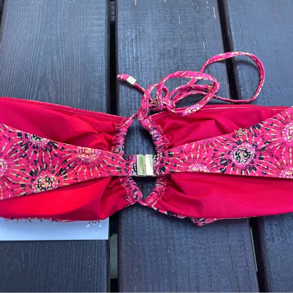 Xamiania Coral‎ Patterned Women's Swim Top NWT - Image 3