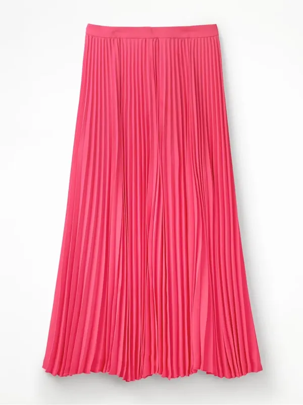 Boden • Kristen Pleated Skirt in Strawberry Shortcake Pink midi coral accordion - Image 5