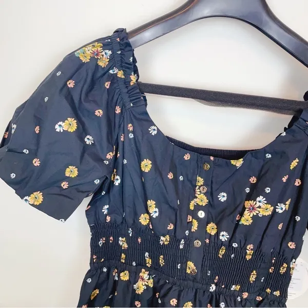 Lost + Wander Field of Deams Midi Dress Black Multi Floral - Image 4