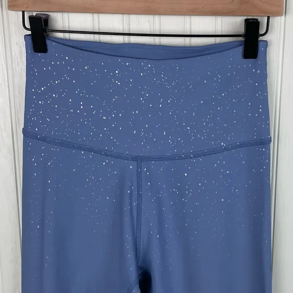 Beyond Yoga Alloy Ombre High Waisted Midi Legging Size Large Serene Blue Sparkle - Image 4