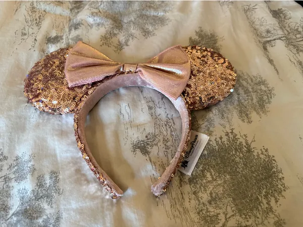 Disney Parks Rose Gold Sparkle Minnie Mouse Ears - Image 11