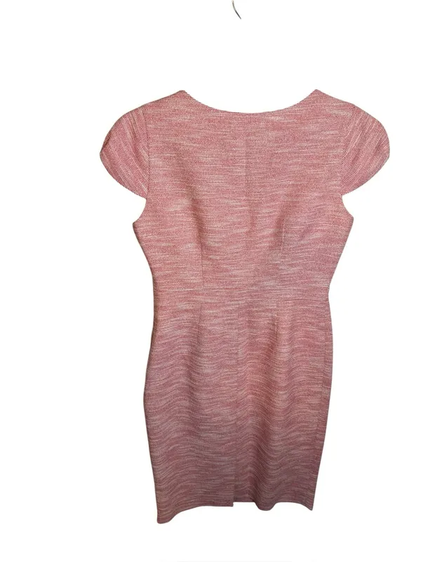 Boden Pink Metallic Tweed Cap Sleeve Sheath Dress - Image 2