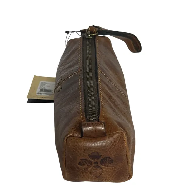 Patricia Nash Isla‎ Cosmetic Case Womens Cognac Distressed Vintage Leather Pouch - Image 2