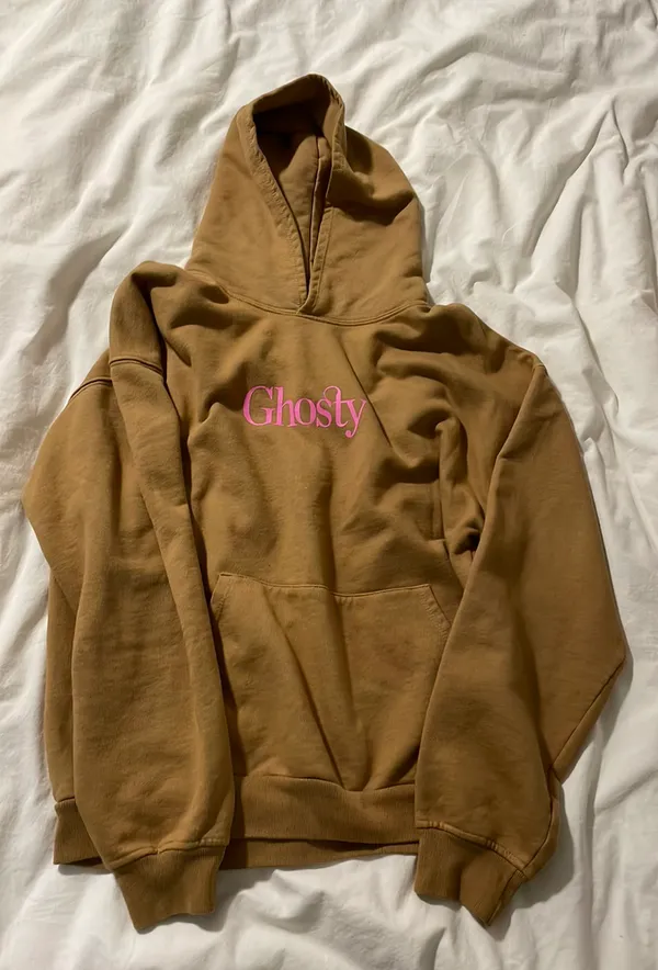 Lonely Ghost Brown Hoodie - Image 2