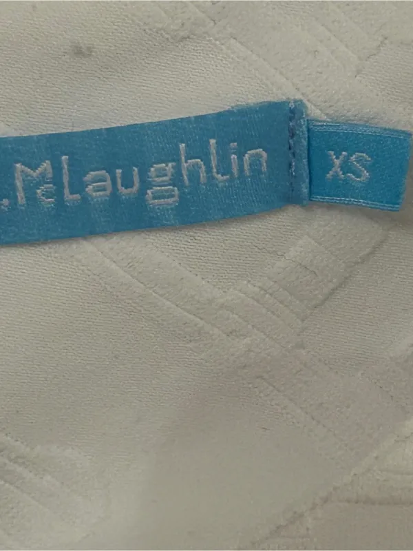 J. McLaughlin White Textured Short-Sleeve Midi Dress - Image 6