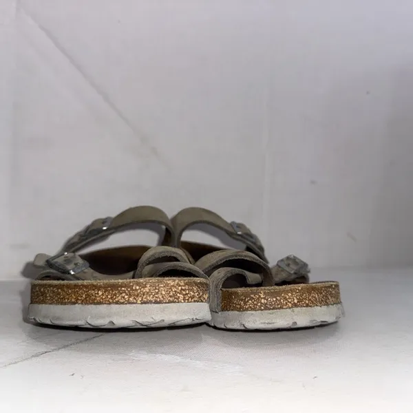 Birkenstock Gray Leather Outdoor Gorpcore Cork Footbed Sandals Women's Size 40 - Image 3