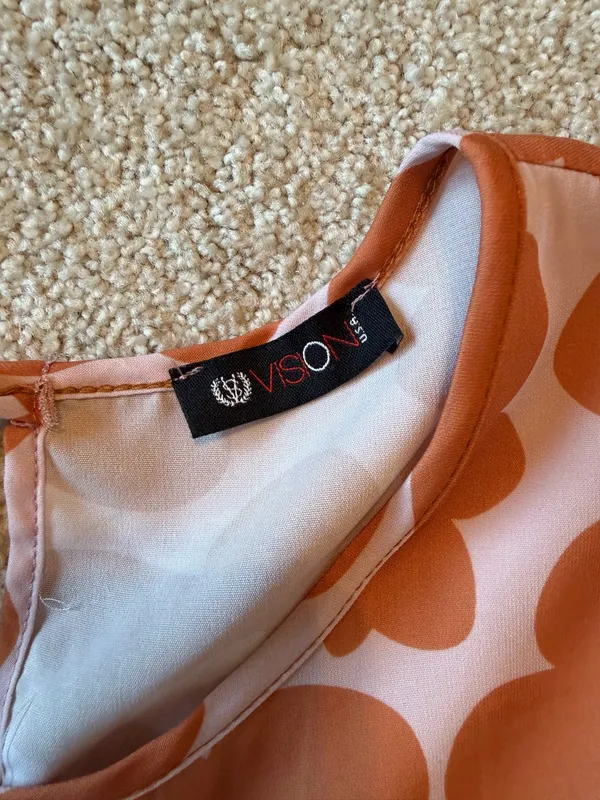 Floral mini dress Orange Size M - Image 2