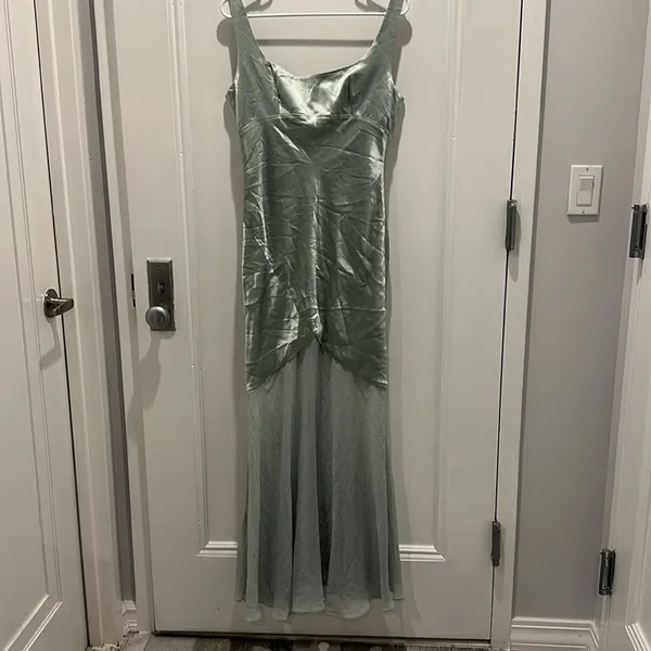 House of CB Vittoria Pistachio Chiffon Floor Length Gown - Image 12