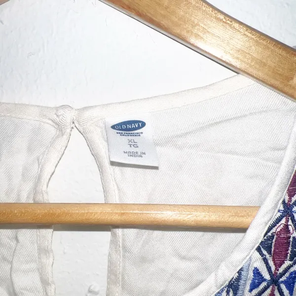 Old navy off white mini shift patterned tank summer dress - Image 4