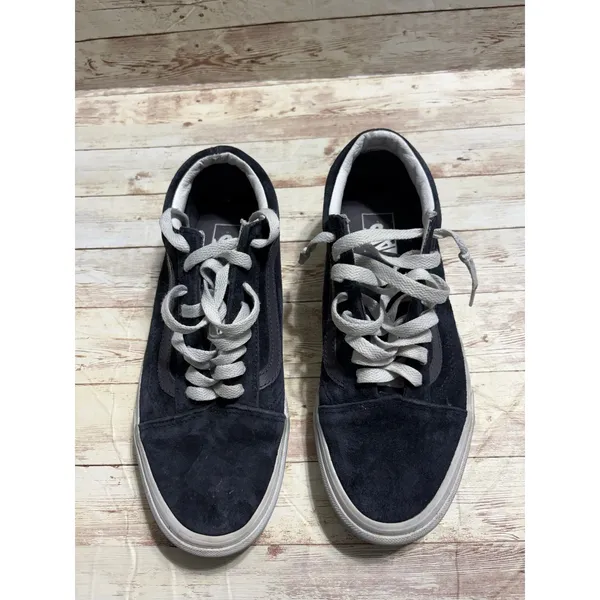 Vans Old Skool Pig Suede Sneakers Men's Size 8 Women's 9.5 Vintage Indigo - Image 3