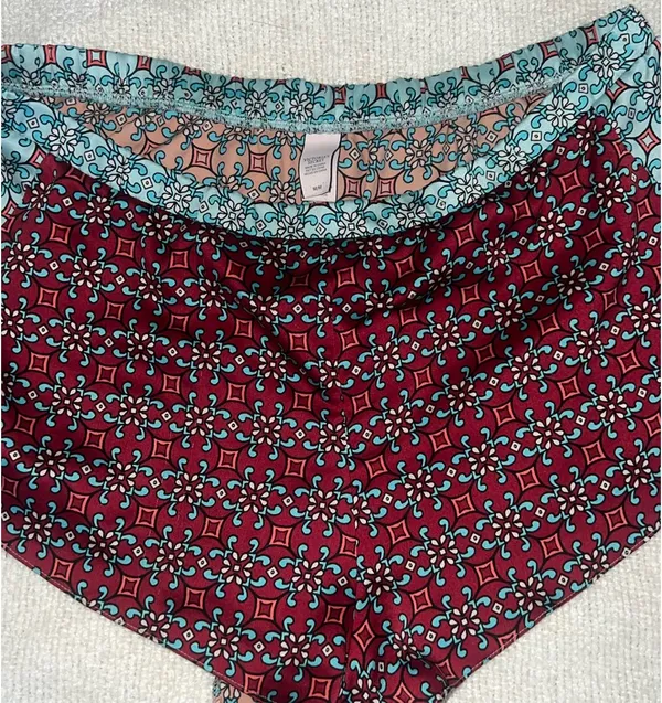Victoria's Secret Patterned Satin Sleep Shorts - Image 3