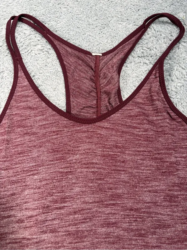 Lululemon Marled Wine Racerback Tank Top - Image 2