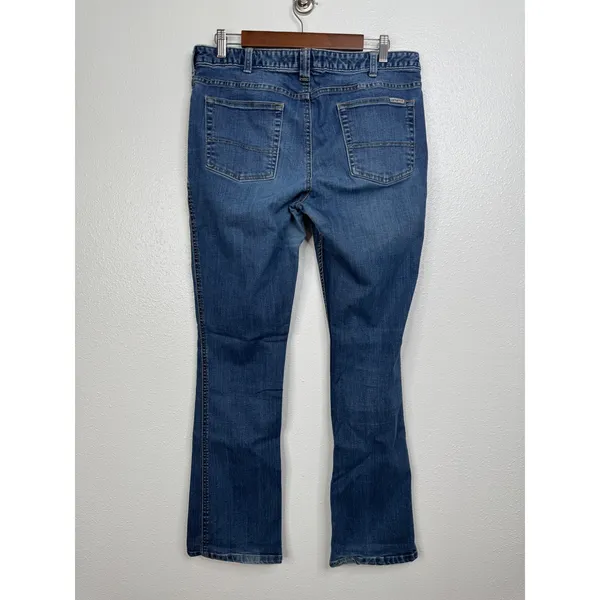 Carhartt Womens Slim Fit Bootcut Jeans Medium‎ Wash Denim Size 12 Regular 102736 - Image 2