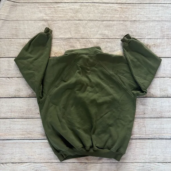 Harry Rosen olive green elephant safari quarter zip sweatshirt size large - Image 10