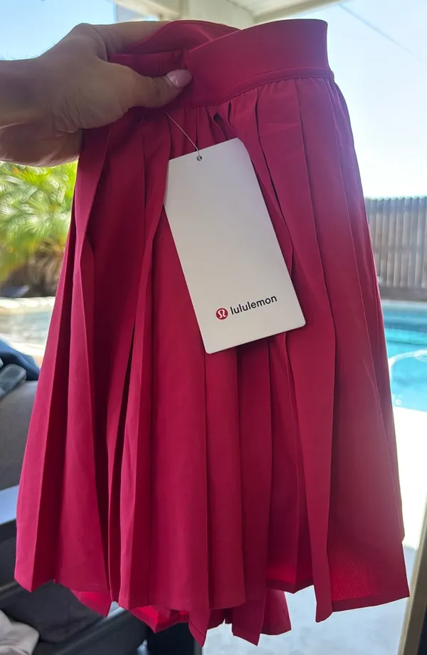 High-Rise Pleated Tennis Skirt Lululemon Cherry Mist - Image 4