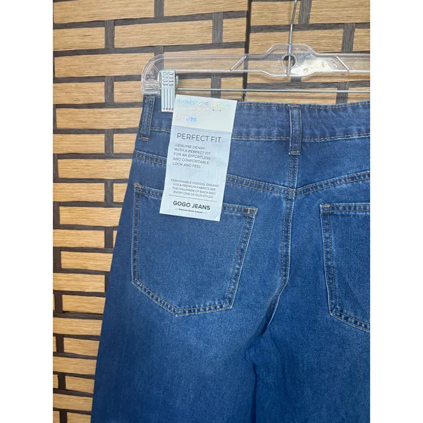 Gogo Jeans Rhinestone‎ Blingy Wide Leg Jeans Size 9/29 - Image 5