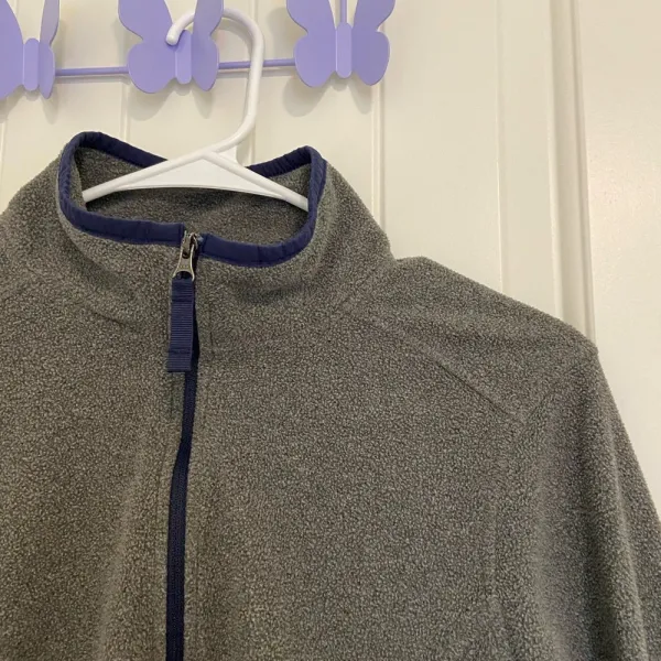 EUC | L.L. Bean women’s gray soft brushed fitness fleece‎ zip jacket — medium - Image 4