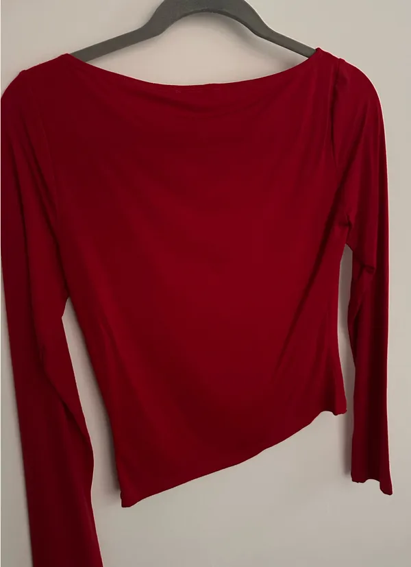 NWOT Reformation Wiley Knit Top in Lipstick - Image 4