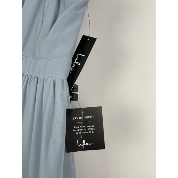 Lulu’s Light Blue Air of Romance Halter Neckline Maxi‎ Flowy Dress Size XS - Image 8