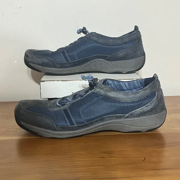 Dansko Elise Navy Blue Leather Mesh Bungee Lace Walking Shoes Womens Size‎ 38 - Image 2