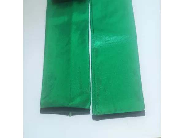 Designs for Dance Green Costume Set Cropped Tank Sequin Arm Covers Size Medium - Image 4