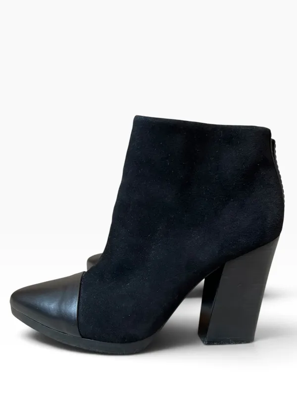 Tory Burch Rivington 100 Black Suede Cap-Toe Ankle Boots - Image 2