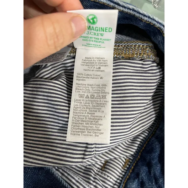 J.Crew Barrel Leg Jeans Size 31 High‎ Rise Cropped 100% Cotton Denim - Image 8
