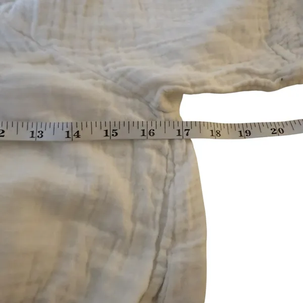 Free People White Gauzy Off‎ Shoulder Cropped Top XL Extra Large Bohemian Boho - Image 6