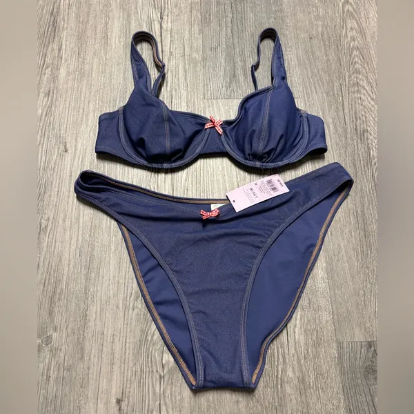 Wild Fable Denim Print Bikini - Image 2
