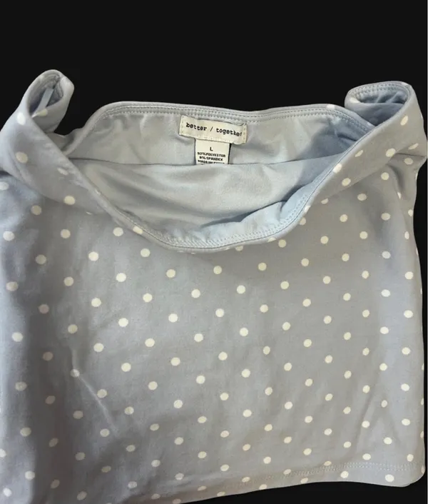 baby blue polka dot tube top - Image 3