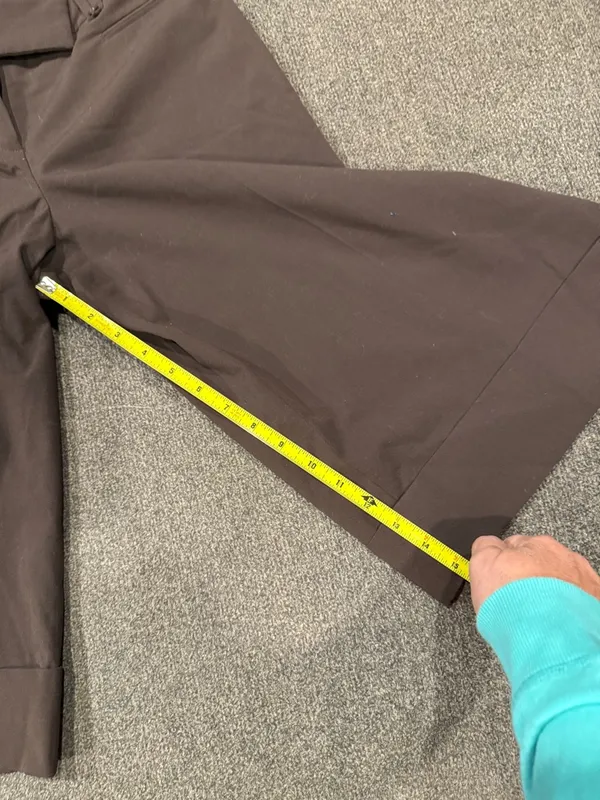 Ann Taylor LOFT Brown wide leg crop Capris - Image 5