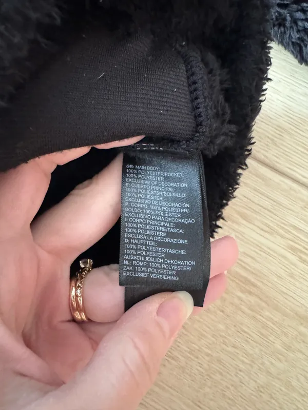The North Face Fuzzy Zip-Up Jacket Black - Image 3