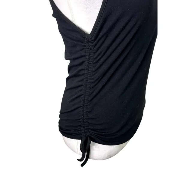 4th & Reckless Annoushka Tank Top Ruched Side Scoop Neckline Soft Black W L NWOT - Image 6