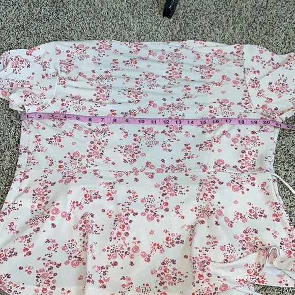 5/$30 🎈 41 hawthorn women’s XL‎ pink floral wrap blouse - Image 4